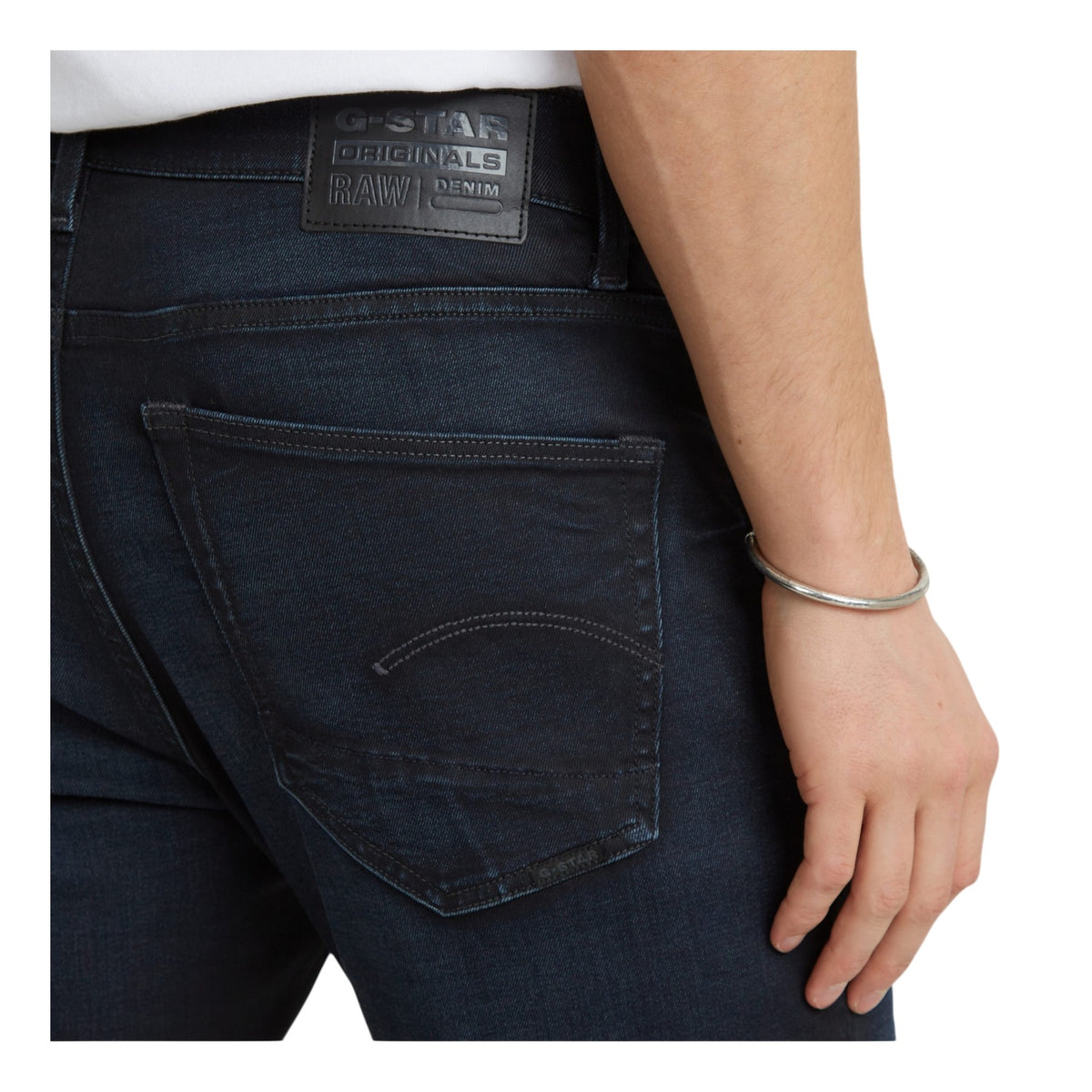 Dark Blue - Side - G-Star Mens Stretch-Cotton Denim Slim Jeans