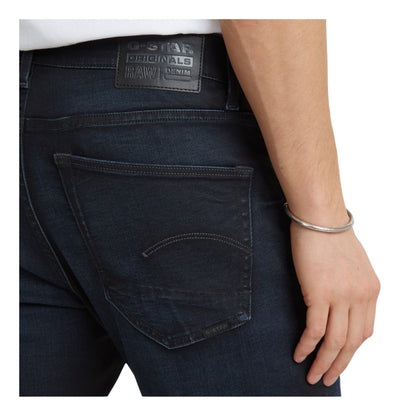 Dark Blue - Side - G-Star Mens Stretch-Cotton Denim Slim Jeans