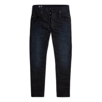 Dark Blue - Front - G-Star Mens Stretch-Cotton Denim Slim Jeans
