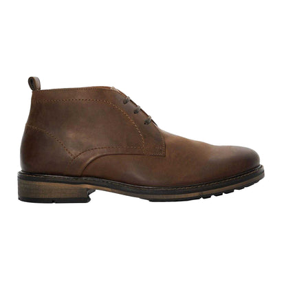 Brown - Lifestyle - Dune London Mens Charleys Leather Chukka Boots