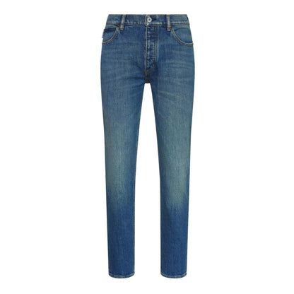 Blue - Front - Hugo Boss Mens Brody Cotton Straight Leg Jeans