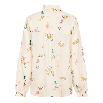 Multicoloured - Back - Never Fully Dressed Womens-Ladies Embroidered Logo Shirt
