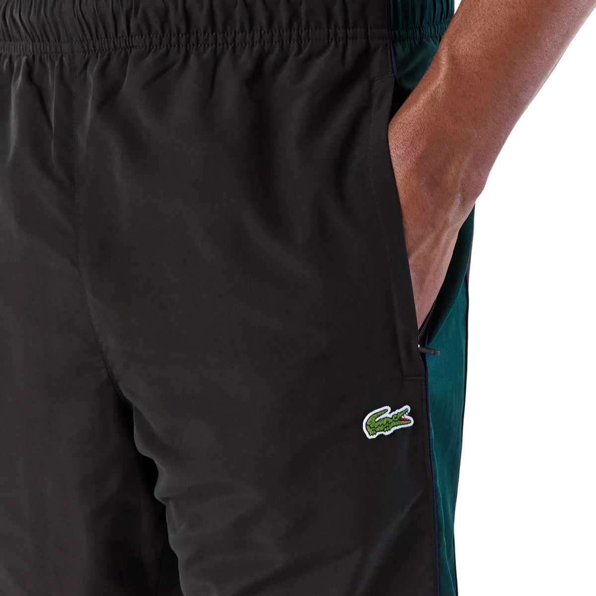 Black - Side - Lacoste Mens Cuffed Ankle Jogging Bottoms