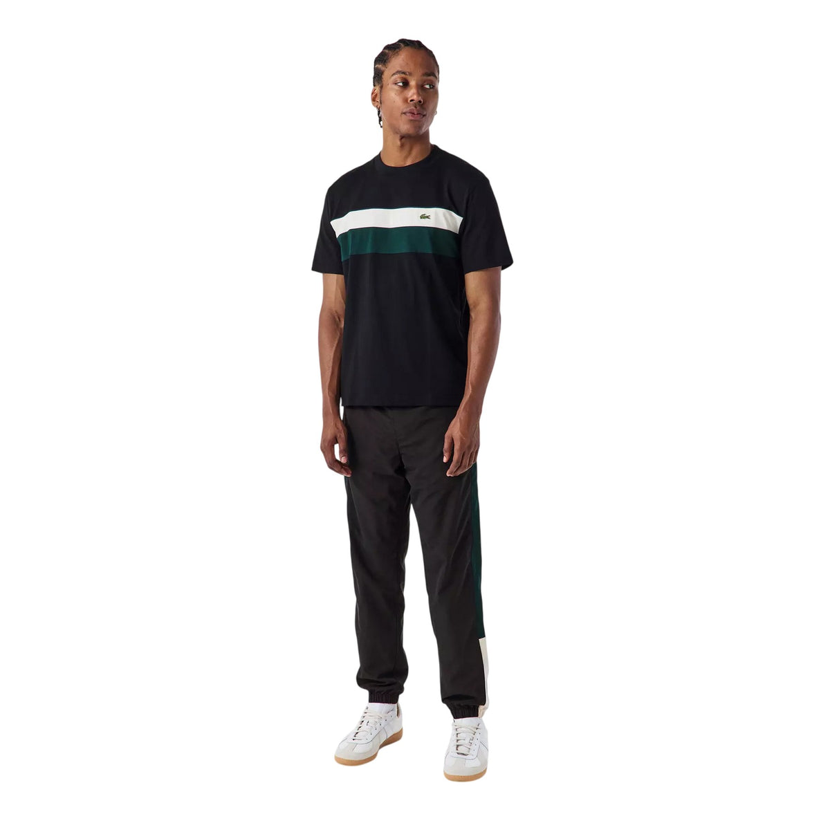 Black - Lifestyle - Lacoste Mens Cuffed Ankle Jogging Bottoms
