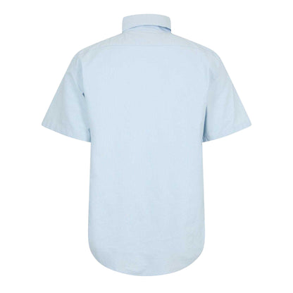 Sky Blue - Back - Belstaff Mens Plain Woven Shirt