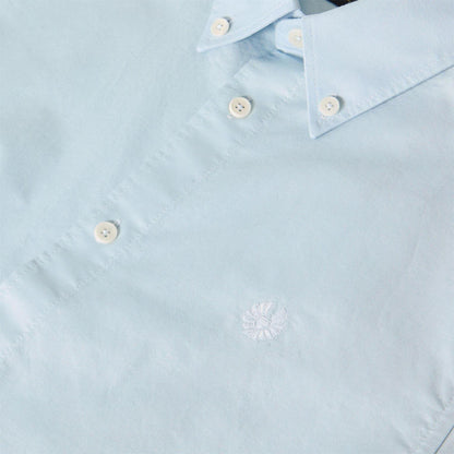 Sky Blue - Lifestyle - Belstaff Mens Plain Woven Shirt