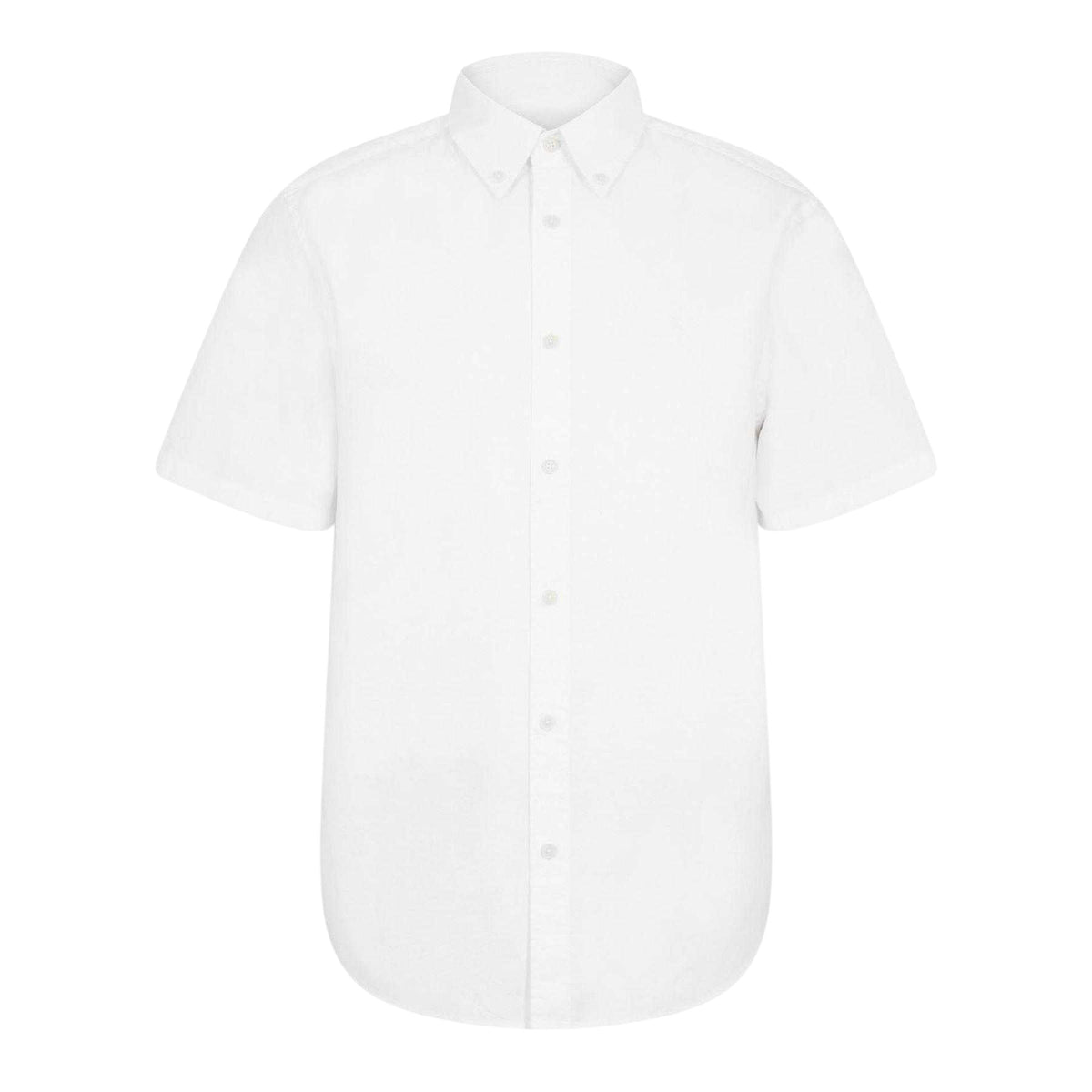 White - Front - Belstaff Mens Plain Woven Shirt