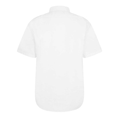 White - Back - Belstaff Mens Plain Woven Shirt
