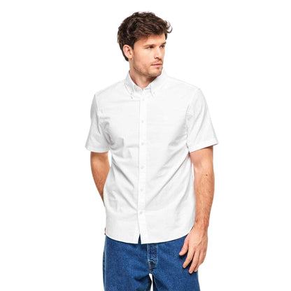 White - Pack Shot - Belstaff Mens Plain Woven Shirt