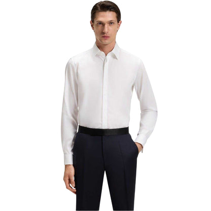 White - Pack Shot - Boss Mens Collared Formal Shirt