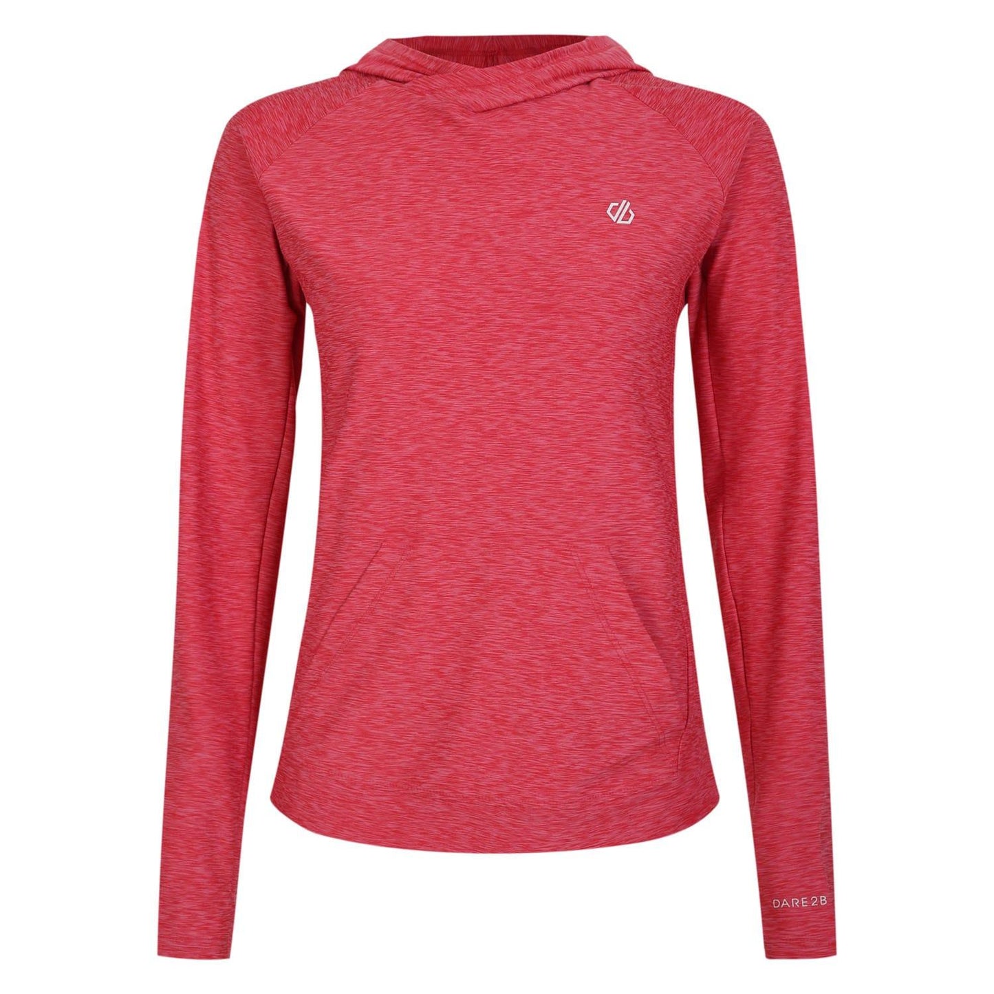 Sorbet Pink Marl - Front - Dare 2B Womens-Ladies Sprint City Lightweight Hoodie