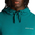Green - Pack Shot - Lyle & Scott Mens Embroidered Loopback Hoodie