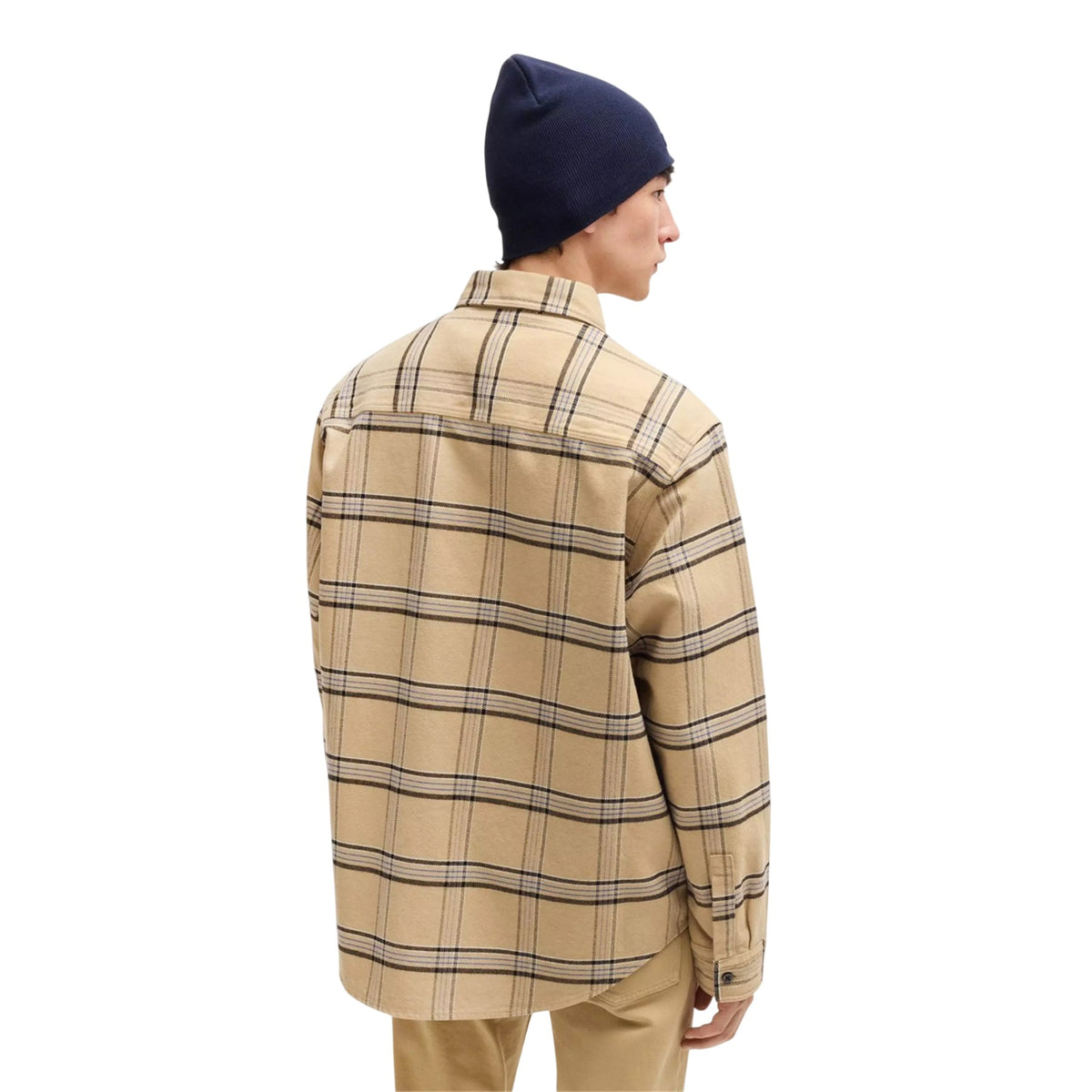 Check - Pack Shot - Hugo Mens Brushed Cotton Twill Oversized Overshirt