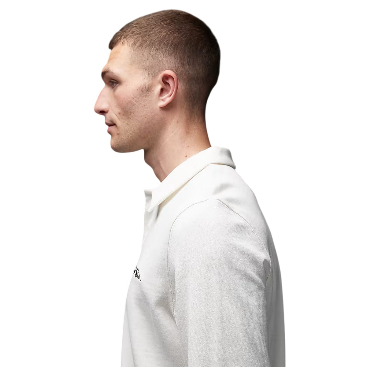 White - Lifestyle - Paul Smith Mens Embroidered Logo Cotton Long-Sleeved Polo Shirt