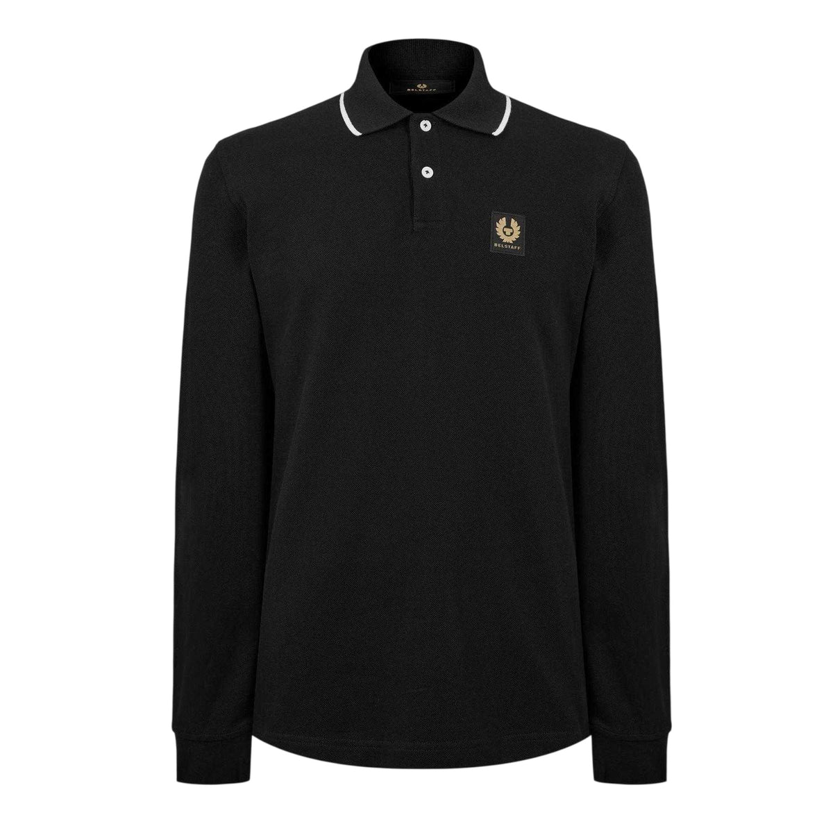 Black - Front - Belstaff Mens Cotton Polo Shirt