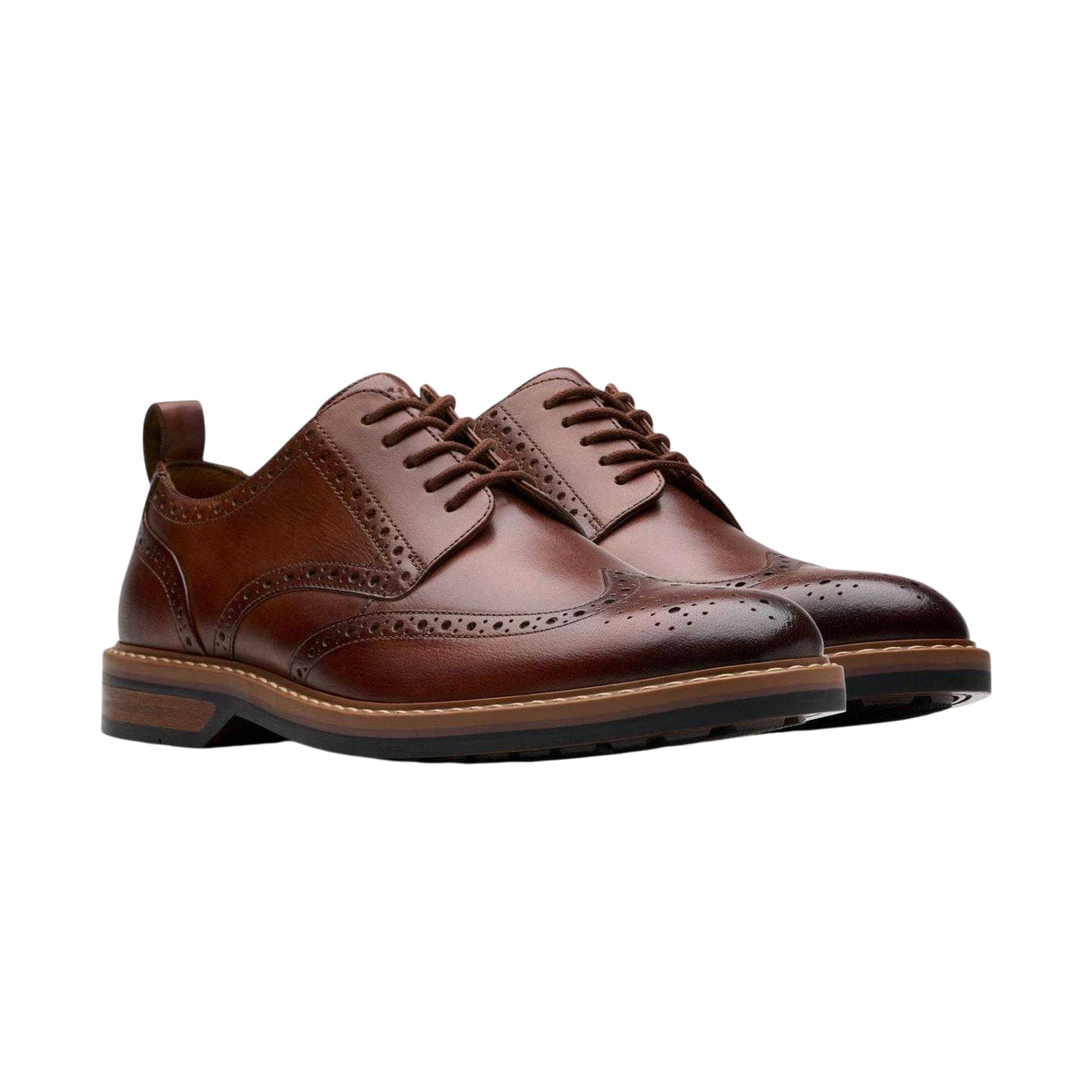 Tan - Lifestyle - Clarks Mens Aldwin Limit Leather Brogues