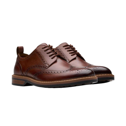 Tan - Lifestyle - Clarks Mens Aldwin Limit Leather Brogues