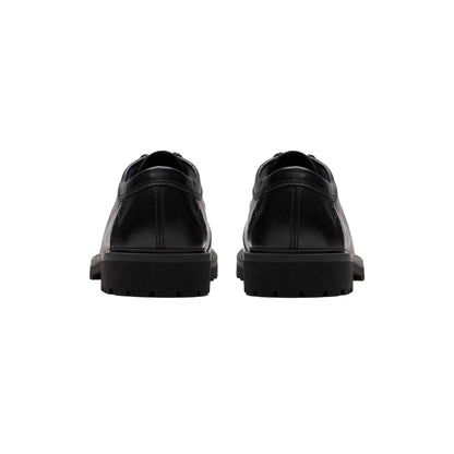 Black - Back - Clarks Mens Berwick Seam Leather Moc Toe Shoes