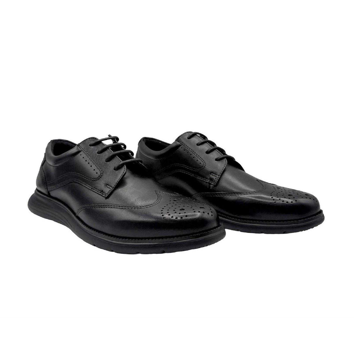 Black - Side - Rockport Mens Total Motion Leather Brogues