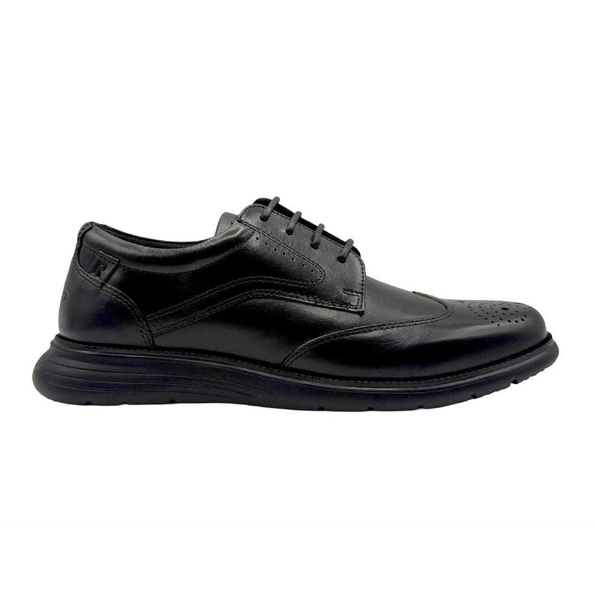Black - Front - Rockport Mens Total Motion Leather Brogues