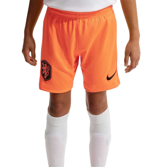 Orange-Black - Front - Nike Childrens-Kids Fifa World Cup 2026 Netherlands FC Football Shorts