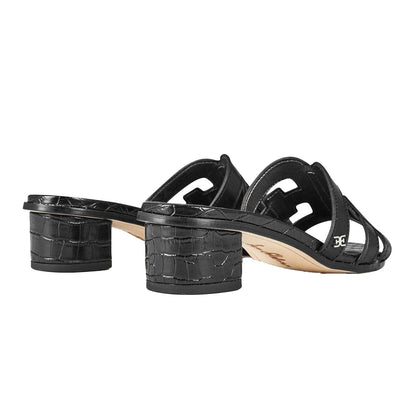 Black - Back - Sam Edelman Womens-Ladies Edelman Illie Leather Sandals