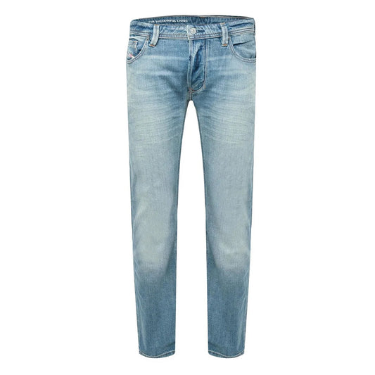 Blue Denim - Front - Diesel Mens 1985 Larkee Denim Straight Jeans