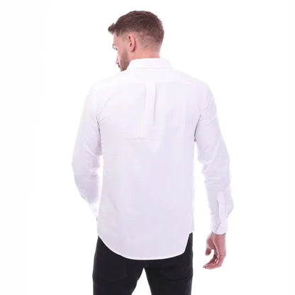White - Back - Farah Mens Drayton Long-Sleeved Shirt