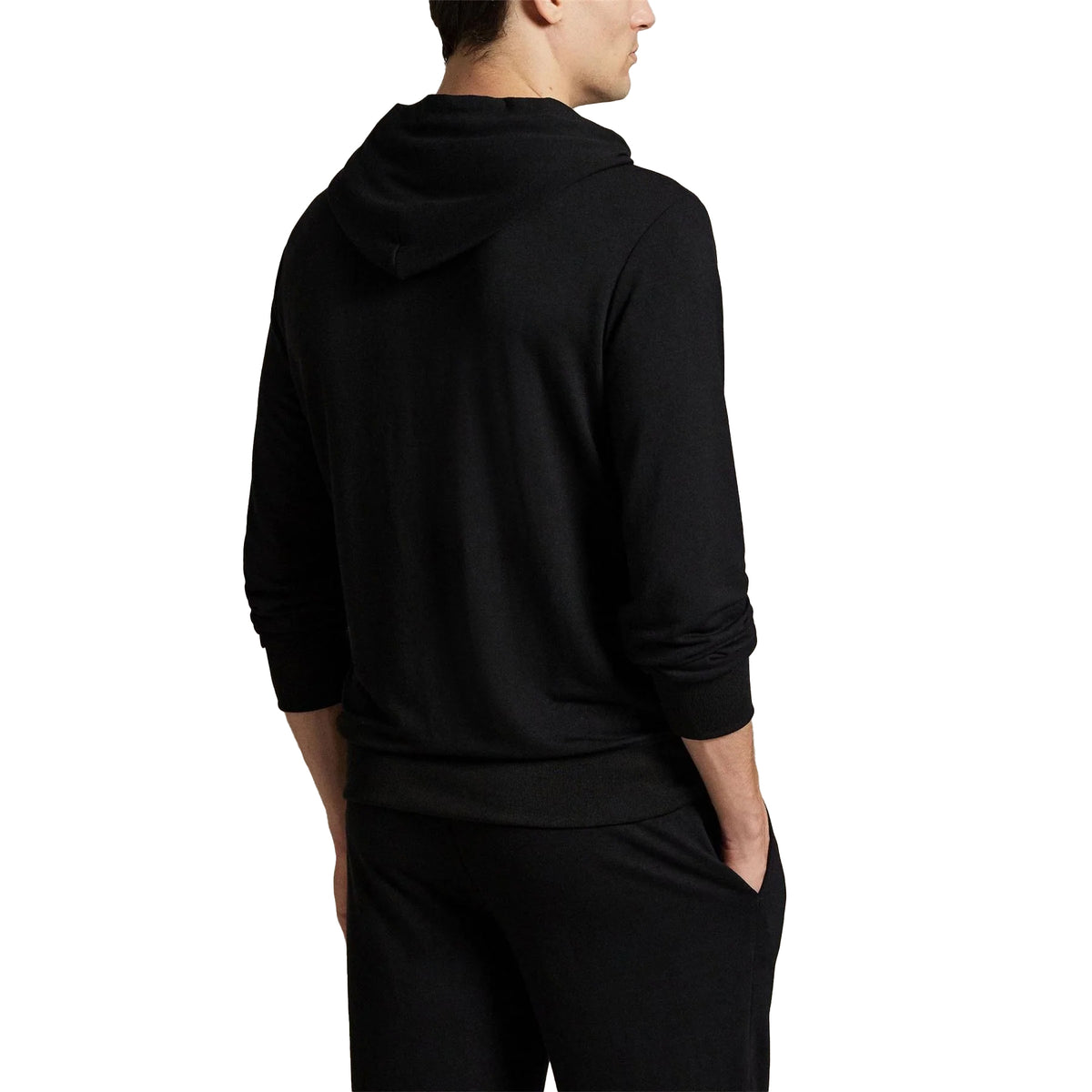 Black - Back - Ralph Lauren Mens Logo Pullover Hoodie