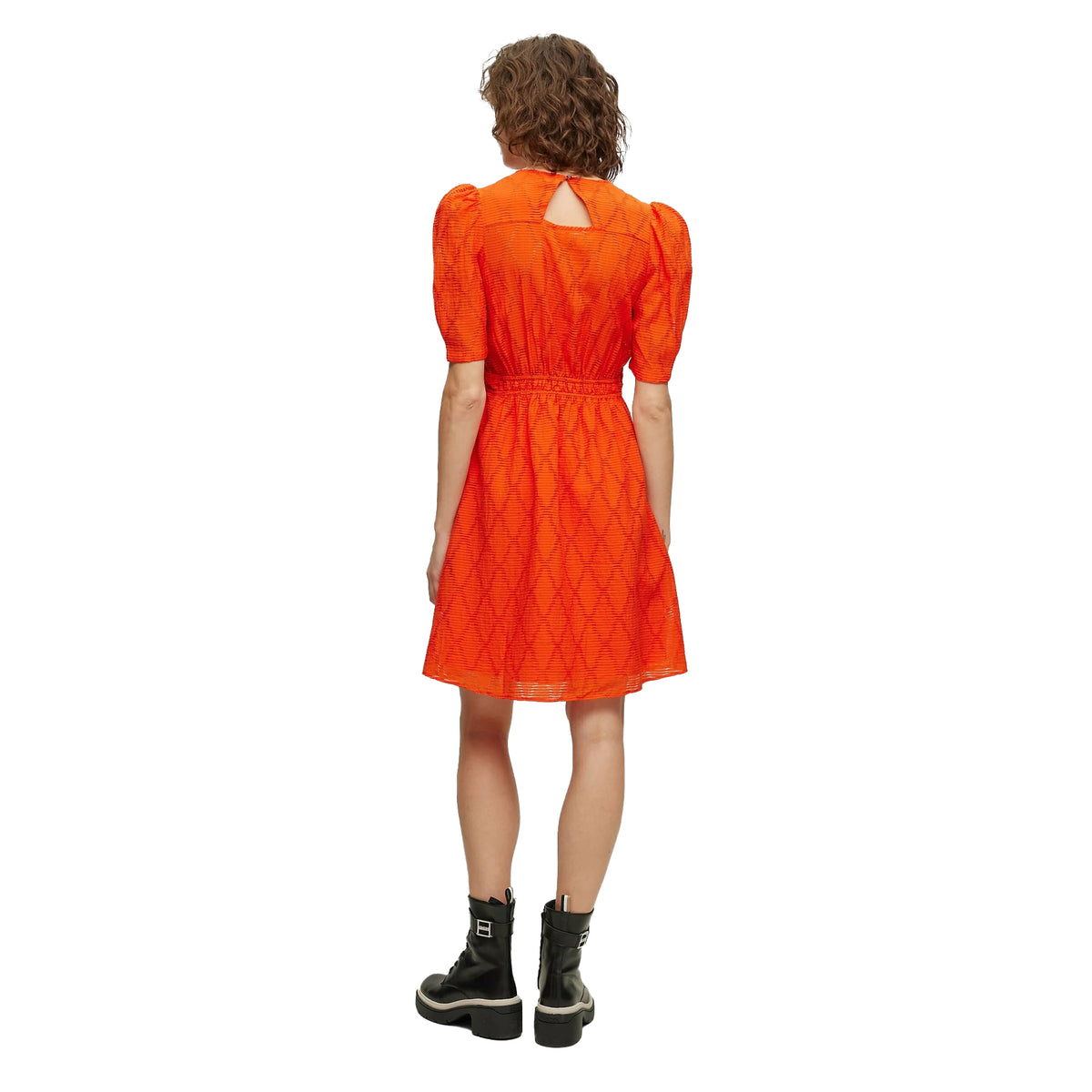 Orange Print - Back - Boss Womens-Ladies Dizziano Dress