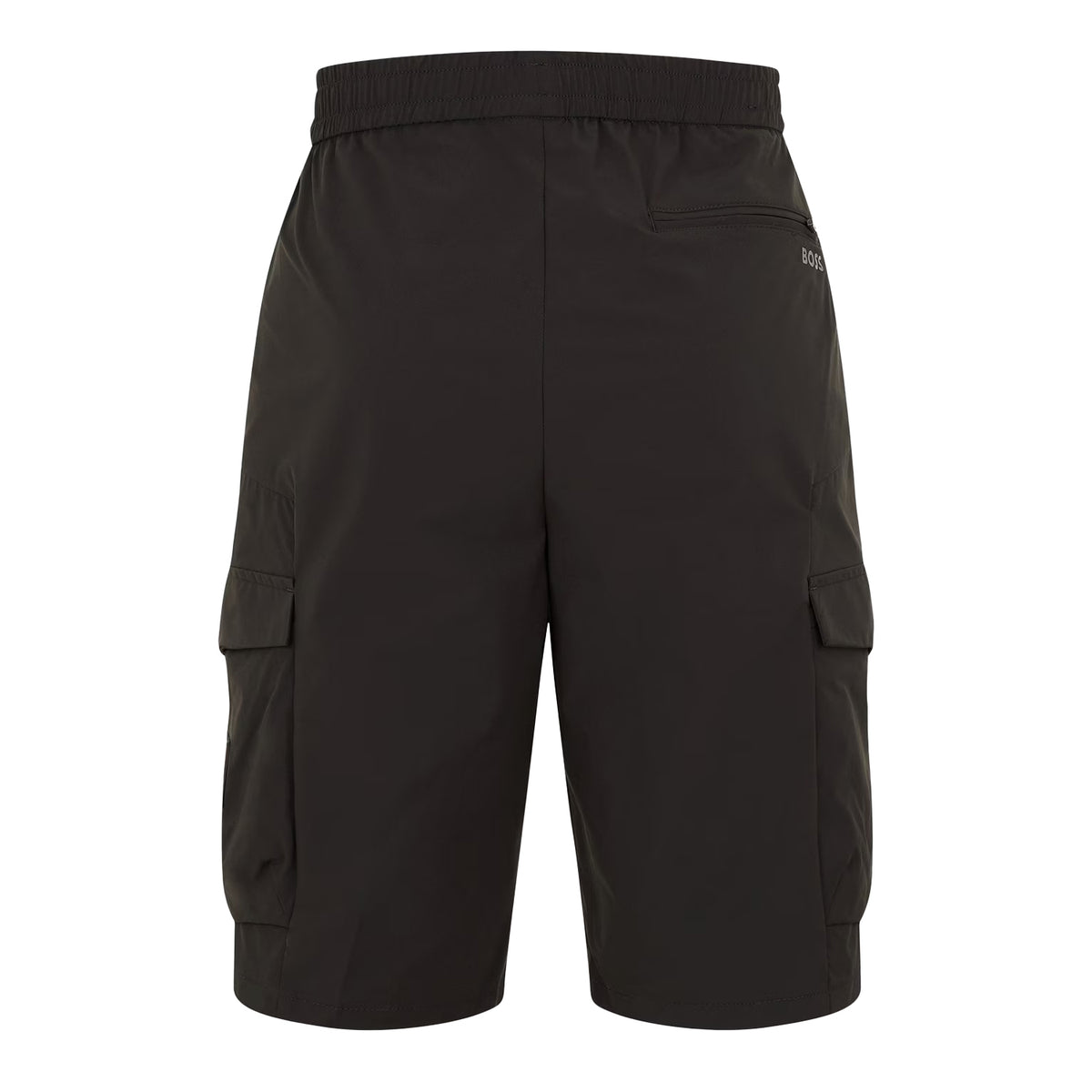 Black - Back - Boss Mens Solid Cargo Shorts