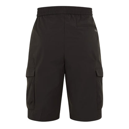 Black - Back - Boss Mens Solid Cargo Shorts