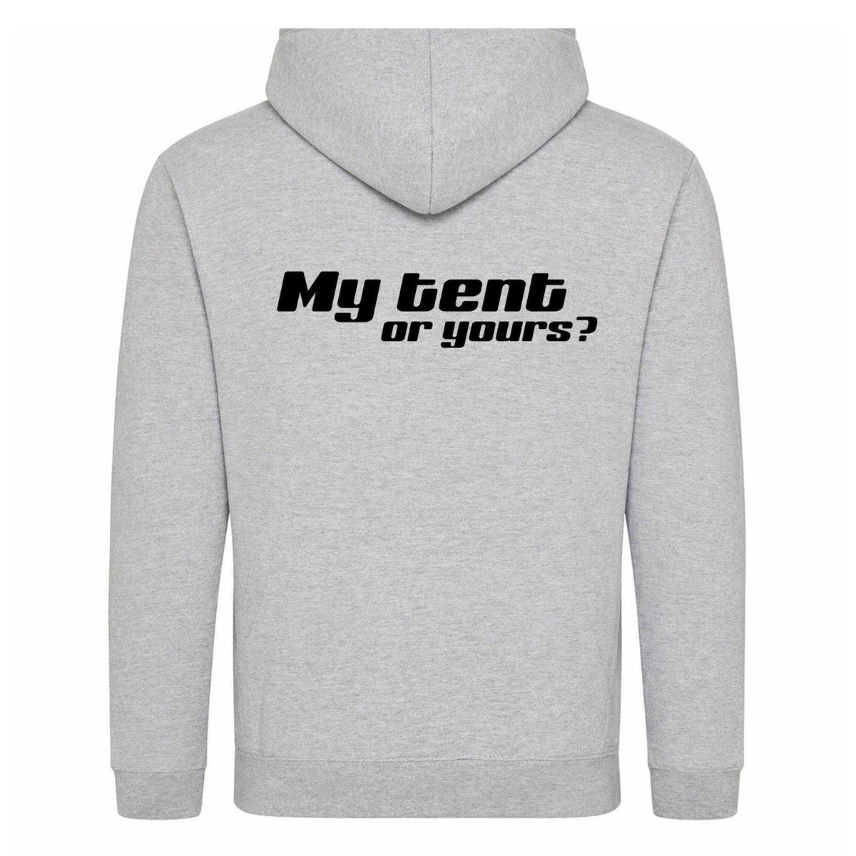 White - Back - AWD Mens My Tent Or Yours? Pullover Hoodie