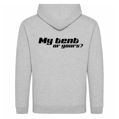 White - Back - AWD Mens My Tent Or Yours? Pullover Hoodie