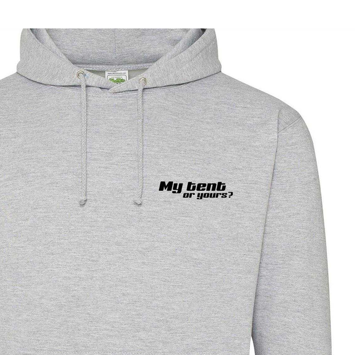 White - Side - AWD Mens My Tent Or Yours? Pullover Hoodie