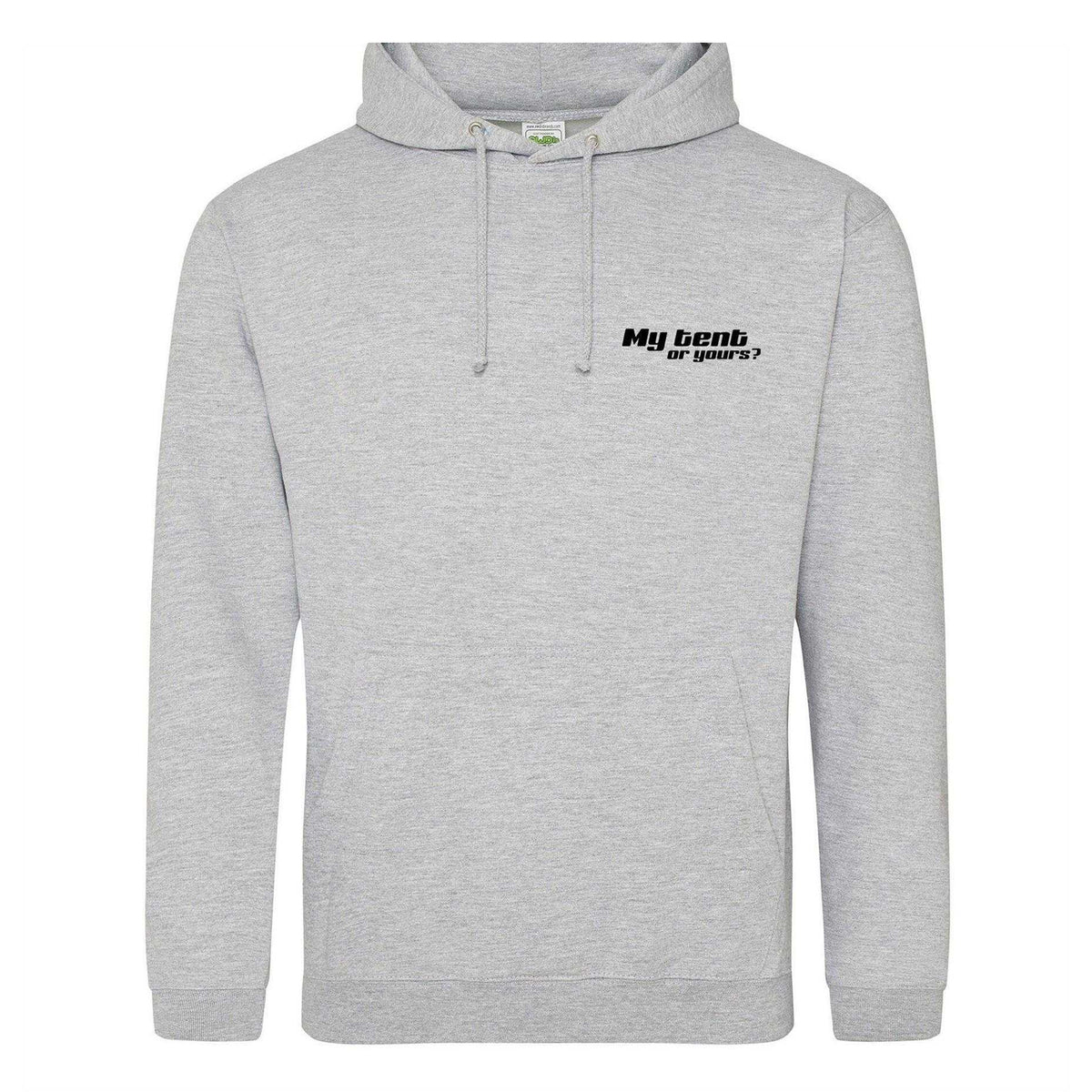 White - Front - AWD Mens My Tent Or Yours? Pullover Hoodie