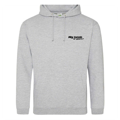 White - Front - AWD Mens My Tent Or Yours? Pullover Hoodie