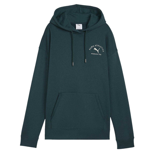 Terrain - Front - Puma Womens-Ladies Class Fleece Overhead Relaxed Fit Hoodie