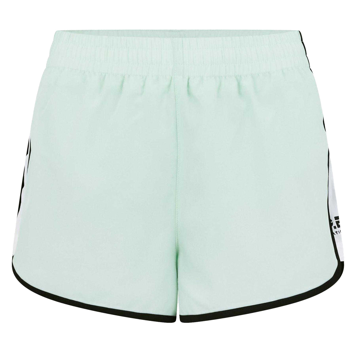 Mint Green-White - Front - PE Nation Womens-Ladies Contrast Piping Performance Gym Shorts