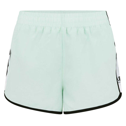 Mint Green-White - Front - PE Nation Womens-Ladies Contrast Piping Performance Gym Shorts