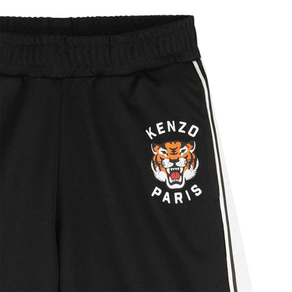 Black - Lifestyle - Kenzo Childrens-Kids Paris Fleece Tiger Shorts