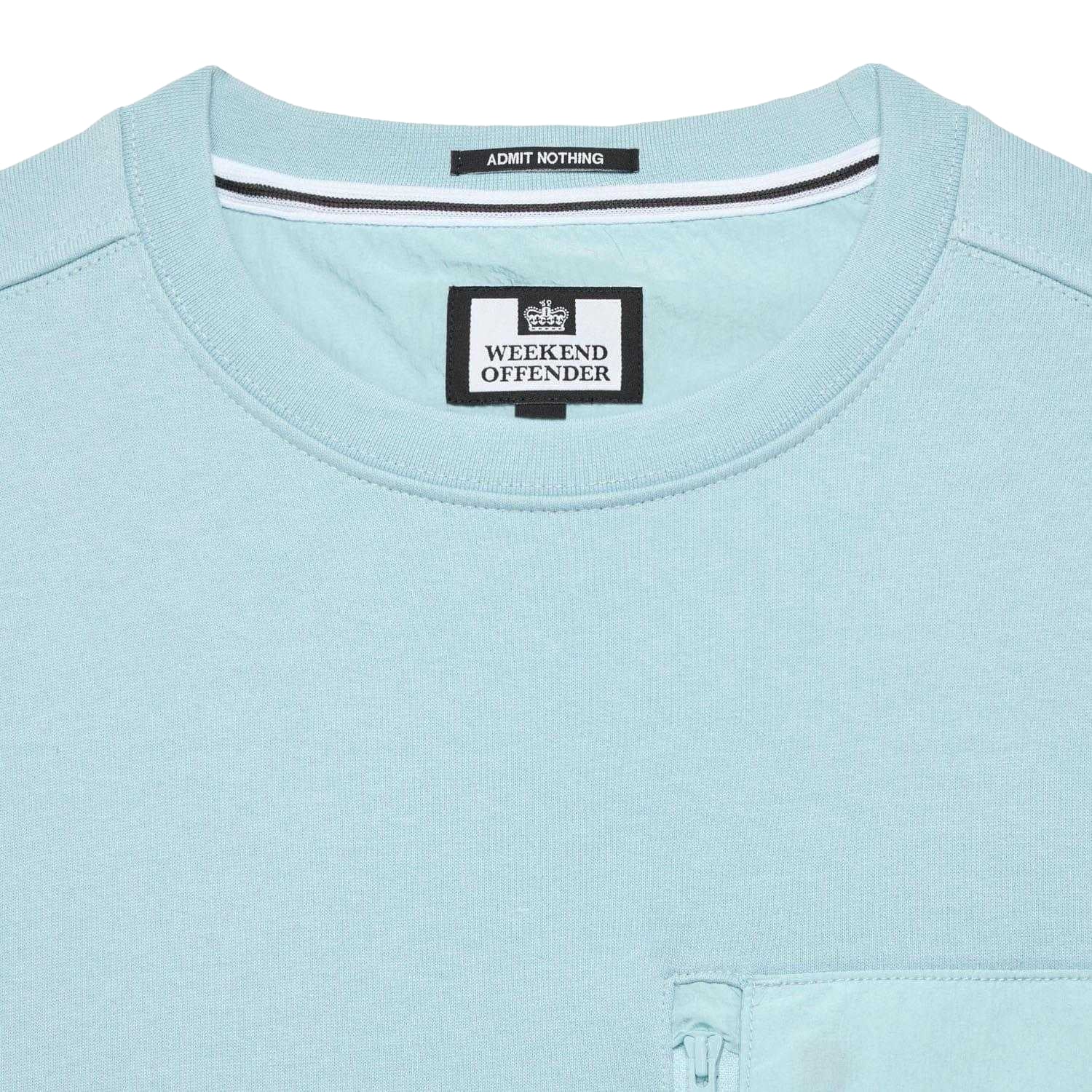 Light Blue - Side - Weekend Offender Mens Neve Sweatshirt