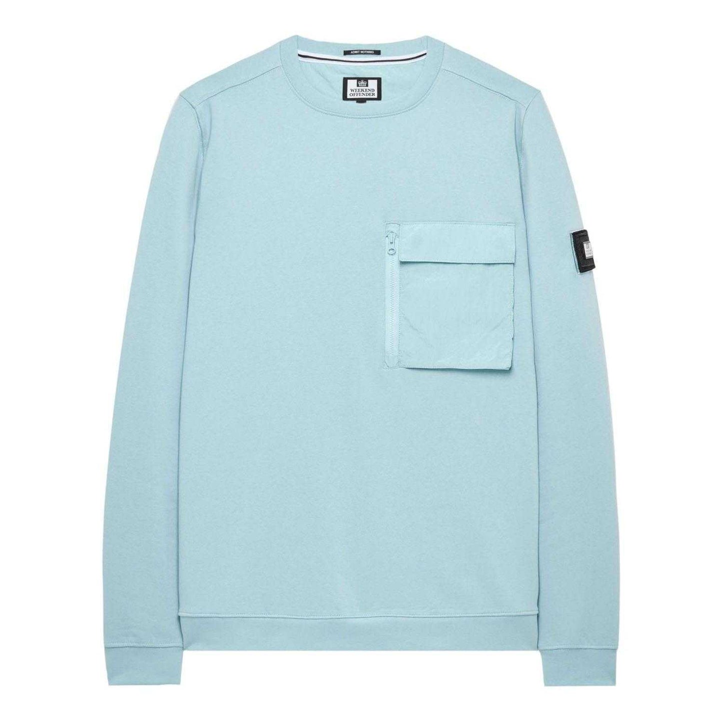 Light Blue - Front - Weekend Offender Mens Neve Sweatshirt