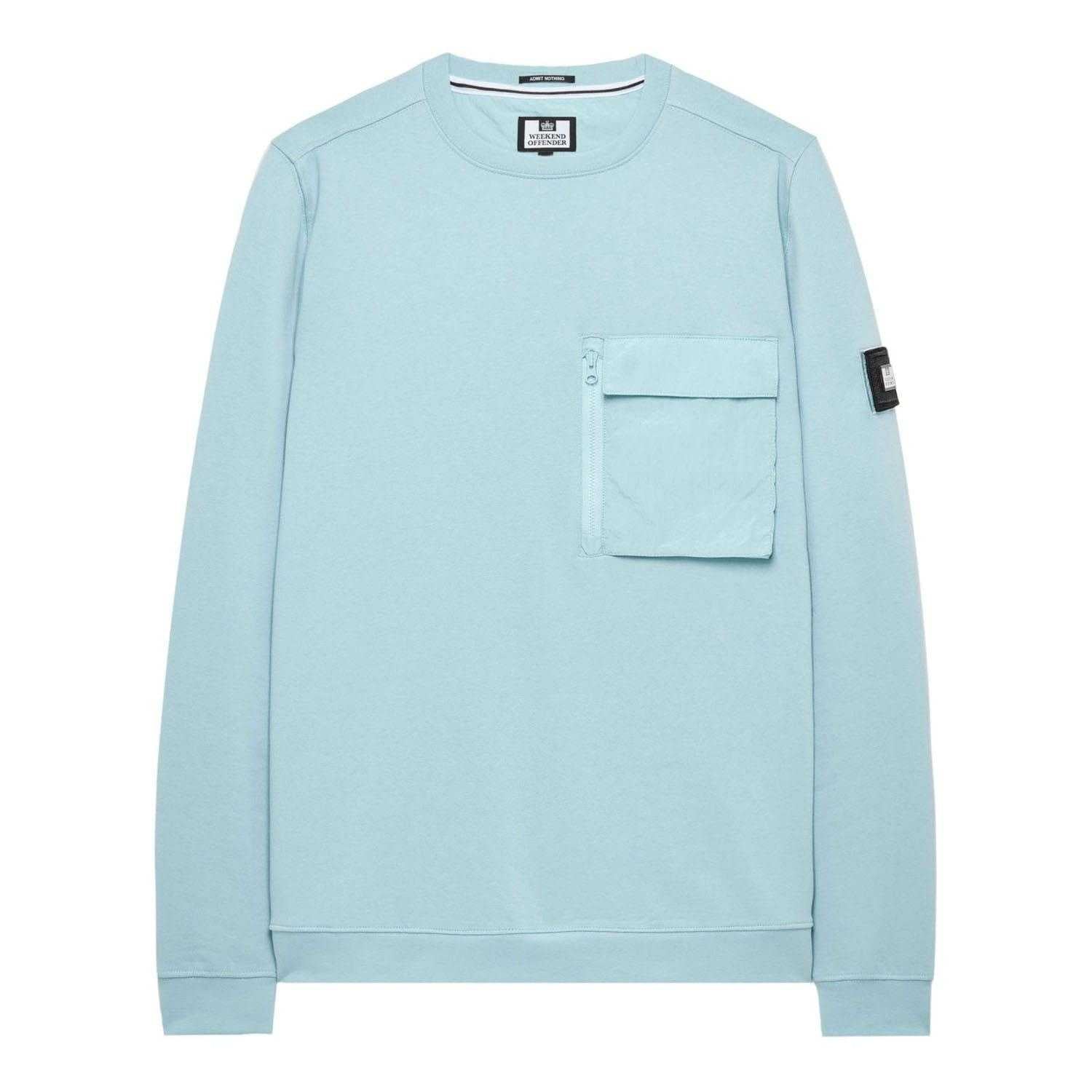 Light Blue - Front - Weekend Offender Mens Neve Sweatshirt