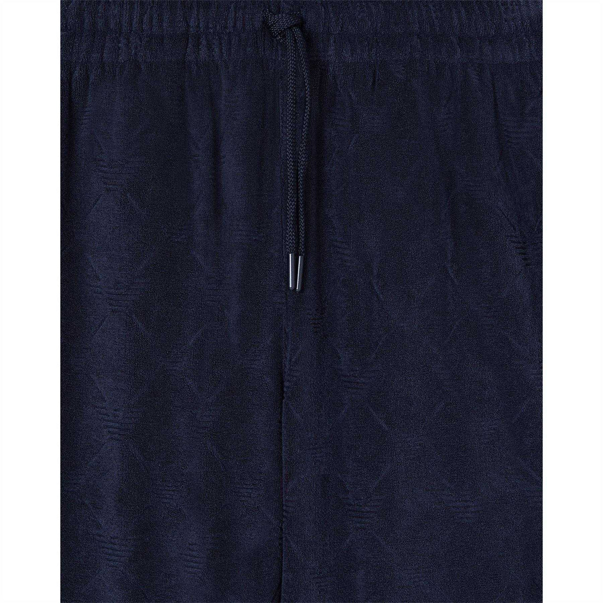 Navy - Side - Emporio Armani EA7 Mens Fleece Shorts