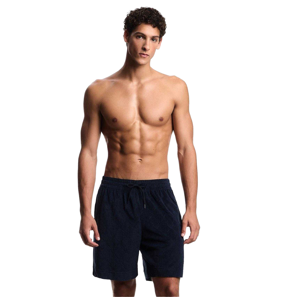Navy - Lifestyle - Emporio Armani EA7 Mens Fleece Shorts