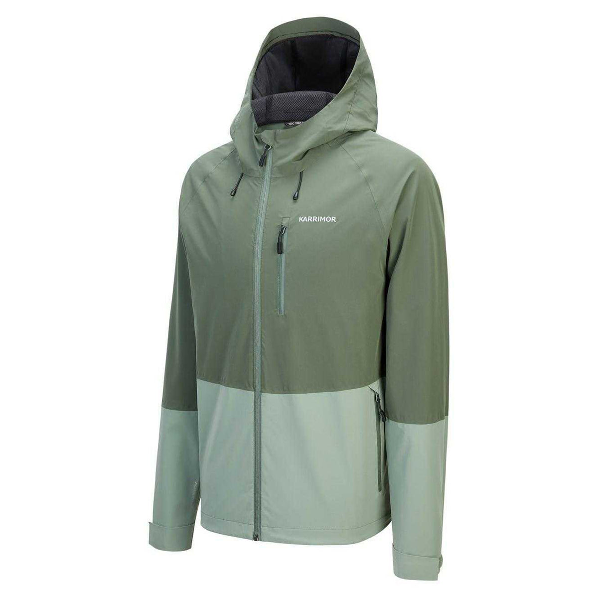 Green - Side - Karrimor Mens Colour Block Hooded Jacket