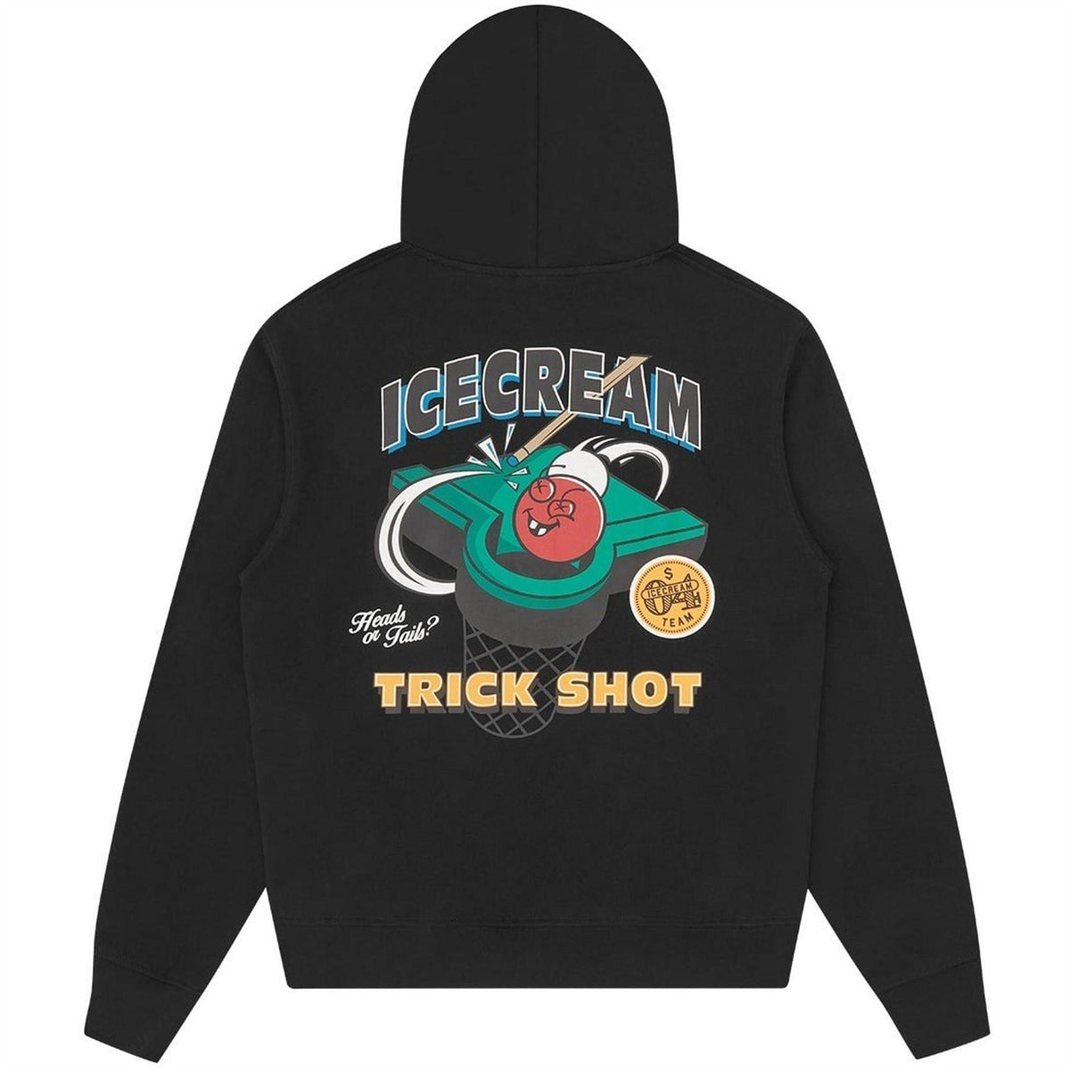 Black - Back - ICECREAM Unisex Adult Overhead Hoodie