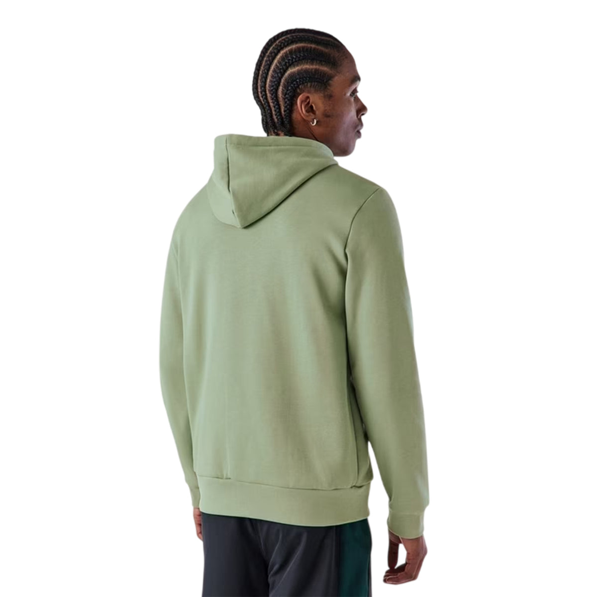 Thyme Green - Lifestyle - Lacoste Mens Basic Logo Cotton Blend Full Zip Hoodie