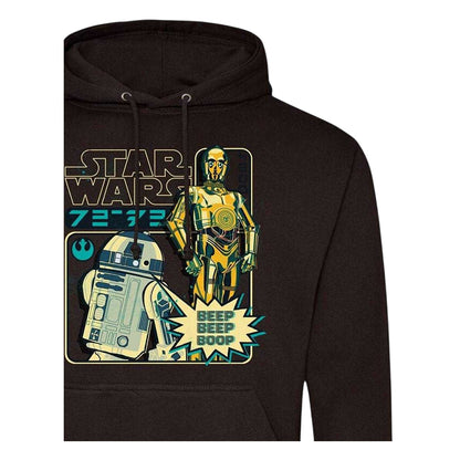 Black - Side - Star Wars Mens R2-D2 & C3PO Hoodie